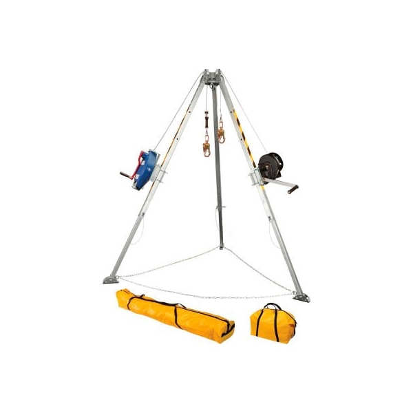 Falltech FallTech Adjustable 8' Aluminum Confined Space Tripod Kit w/ 3-way Retrieval SRL 7509 - main